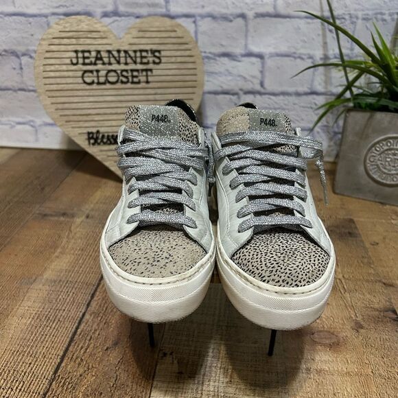 P448 Thea Platform Leopard Sneakers 39 - Picture 10 of 15